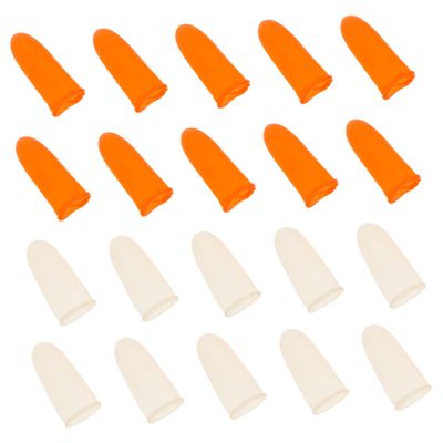 Beaupretty 200pcs Slip Protectors Wear-Resistant for Gardening Cooking Crafting and Comfortable Design Orange White