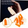 Beaupretty 200pcs Slip Protectors Wear-Resistant for Gardening Cooking Crafting and Comfortable Design Orange White view 3