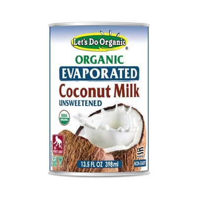Lets Do Organic Evaporated Coconut Milk Unsweetened - Organic Unsweetened Coconut Milk Canned - 13.5 Ounce (Pack of 12)