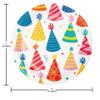 Creative Converting Hats Off Birthday Hats Dessert Plates, 8 Count view 2