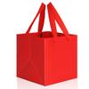 IN-JOOYAA Red Square Gift Bags 12 in Large Square Bottom Paper Bags Party Favor Bags with Rope Handle 1 Pcs (12 x 12 x 12 inch, Red) view 1