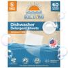Gull living Eco-Friendly Dishwasher Detergent Sheets - Natural Dishwashing Detergent - Plant Based Dishwasher Soap Sheets - Unscented & Plastic Free Travel Size 60 Loads with sustainable Packaging. view 1