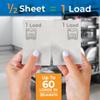 Gull living Eco-Friendly Dishwasher Detergent Sheets - Natural Dishwashing Detergent - Plant Based Dishwasher Soap Sheets - Unscented & Plastic Free Travel Size 60 Loads with sustainable Packaging. view 3