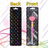 100 Pack Holographic Bags Clear Window Resealable Bags for Candy Party Favor, Bead Pen Bags Sample Pouch Packaging Bags for Pen,Jewelry,Brushes Small Business Supplies 2.5x8.66inch view 3