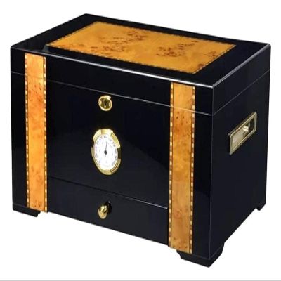 Cigar Humidor Cigar Humidor Cigar Cabinet with Humidifier and Hygrometer Humidor for Club Desktop Double Layer