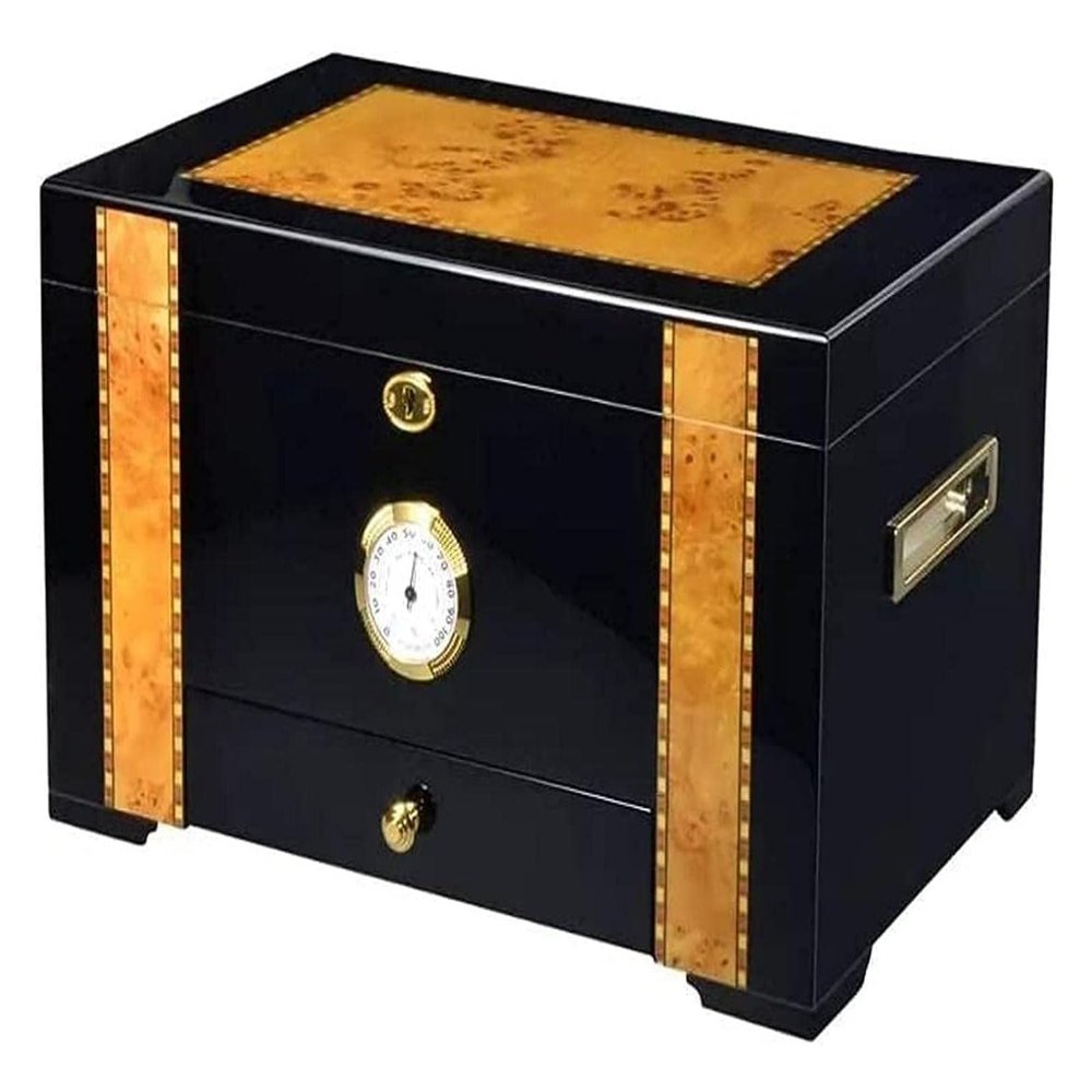 Cigar Humidor Cigar Humidor Cigar Cabinet with Humidifier and Hygrometer Humidor for Club Desktop Double Layer