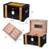 Cigar Humidor Cigar Humidor Cigar Cabinet with Humidifier and Hygrometer Humidor for Club Desktop Double Layer view 2