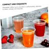 FOMIYES 50sets Party Beverage Cups Slushy Mugs Lids Disposable Cups for Juice Iced Tea Milk Water for Summer Events view 3