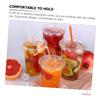 FOMIYES 50sets Party Beverage Cups Slushy Mugs Lids Disposable Cups for Juice Iced Tea Milk Water for Summer Events view 4