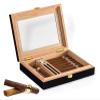 Cigar Humidor Humidor Glass Top Cigar Humidor, Humidifier Storage Box for 50-80 Cigars Case for Moisture Control view 1