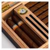 Cigar Humidor Humidor Glass Top Cigar Humidor, Humidifier Storage Box for 50-80 Cigars Case for Moisture Control view 4