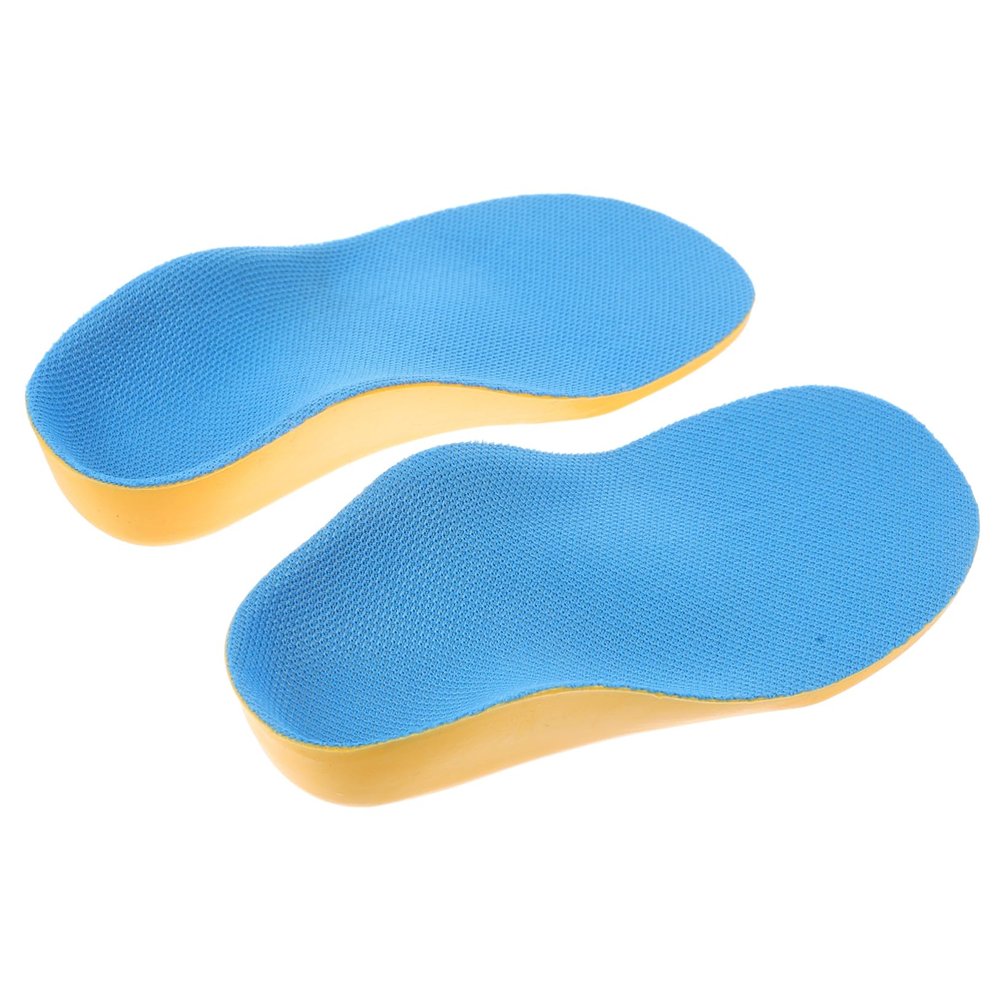 NOLITOY 1pair Arch Support Insoles for Boys and Girls Cup Design for and Pronation Breathable Fits Sneakers Shoes Yellow