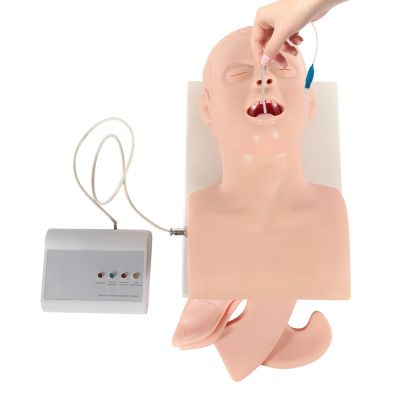 220V Electronic Intubation Trainer, Intubation Trainer Manikin Teaching Model, Teaching Study Model by Airway Management Trainer Intubation Manikin Tracheal Intubation Training Simulator Model