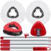 2 Pack Spin Mop Heads Replacement Compatible with O Cedar EasyWring 1Tank, Upgraded Scrub Brush,4 Section Mop Handle and 1 Base Combo Set, Microfiber Replace Head Refill view 1