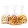 Cellophane Bags, 50 Pcs Bottom Gusset Bags, 6''x9" Cellophane Treat Bags, Clear Gift Bag Plastic Cello Candy Popcorn Bag with Ties for Valentines Wedding Party Favors Gift Bakery Wrapping Food Storage view 1