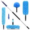 SHINMING 30 Foot High Reach Cleaning Kit with 6-24FT Telescoping Pole - High Ceiling Dusting and Window Cleaning Kit, Cobweb Duster, Window Washer & Squeegee, Fan Duster and Feather Duster view 1