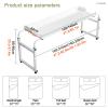YVYKFZD Overbed Table with Wheels, Bedside Table Adjustable Height and Length, Standing Over Bed Table, Rolling Medical Over Bed Desk for Full/Queen/King Beds (Color : Black, Size : 140cm/55.1in) view 2
