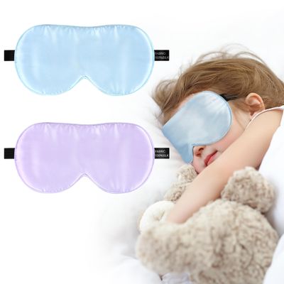 Silk Sleep Eye Mask for Kids, 100% Real Natural Pure Silk Sleeping Masks, Blindfold Sleep Eye Cover with Adjustable Strap, Soft & Lightweight Night Eyeshade for Boys Girls Teens (2 Pack)