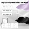 Silk Sleep Eye Mask for Kids, 100% Real Natural Pure Silk Sleeping Masks, Blindfold Sleep Eye Cover with Adjustable Strap, Soft & Lightweight Night Eyeshade for Boys Girls Teens (2 Pack) view 2