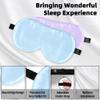 Silk Sleep Eye Mask for Kids, 100% Real Natural Pure Silk Sleeping Masks, Blindfold Sleep Eye Cover with Adjustable Strap, Soft & Lightweight Night Eyeshade for Boys Girls Teens (2 Pack) view 3