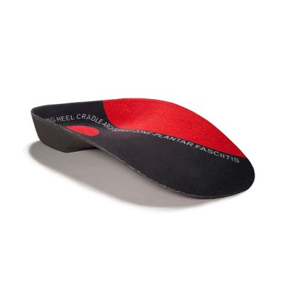 BUTIFULSIC 1pair Unisex Arch Insoles for Foot Shock-Absorbing Shoe Pads for Men Women Black Red for Daily Use and Athletic Activities