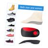 BUTIFULSIC 1pair Unisex Arch Insoles for Foot Shock-Absorbing Shoe Pads for Men Women Black Red for Daily Use and Athletic Activities view 3