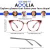 AOOLIA Oversized Cat Eye Reading Glasses for Women, Stylish Blue Light Reading Glasses, Reading Eyeglasses for Computer Laptop Phone (Pink, 2.5, x) view 3