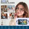 AOOLIA Oversized Cat Eye Reading Glasses for Women, Stylish Blue Light Reading Glasses, Reading Eyeglasses for Computer Laptop Phone (Pink, 2.5, x) view 4