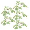 HOOTNEE 5pcs Eucalyptus Leaves Candle Rings Artificial Wreaths for Tabletop Decoration Elegant Centerpiece for Parties Weddings and Home Decor Faux Leaf Design view 1