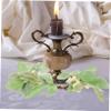 HOOTNEE 5pcs Eucalyptus Leaves Candle Rings Artificial Wreaths for Tabletop Decoration Elegant Centerpiece for Parties Weddings and Home Decor Faux Leaf Design view 4