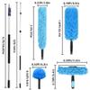 SHINMING High Reach Cleaning Kit with 12FT Telescoping Pole - Ceiling Fan & Microfiber Feather Dusters, Cobweb Brush, Window Squeegee & Washer view 2