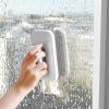 XHTLLO Double Sided Magnetic Window Cleaner with Silicone Squeegee, Simultaneous Cleansing for High Rise Window, Comfortable Grip, Built in Water Storage Sponge, Home Window Cleansing Tool view 3