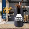 Luxe Gifting Acupuncture Coffee Mug 15oz Black -Tiny pokes for - Chiropractors Physical Therapists Physician Assistants Naturopathic Physicians Massage Therapists. view 2