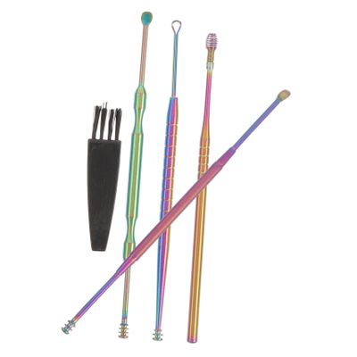Beaupretty Ear Wax Removal Kit Cleaning Tools for Adults Ear Wax Scoop Set with Cleaning Brush Safe and Smooth Care Instruments