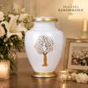 Memorials Cremation Urns for Adult - Adult Funeral Urn Handcrafted - Handcrafted Cremation Urn, Large Burial Urns for Ashes Adult - Yellow Ivory view 2