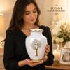 Memorials Cremation Urns for Adult - Adult Funeral Urn Handcrafted - Handcrafted Cremation Urn, Large Burial Urns for Ashes Adult - Yellow Ivory view 3