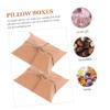 COOLHIYA 50pcs Paper Pillow Boxes Rustic Candy Packaging with Ropes Versatile Wrapping Boxes for Weddings Birthdays and Parties Sturdy and Lightweight Design view 4