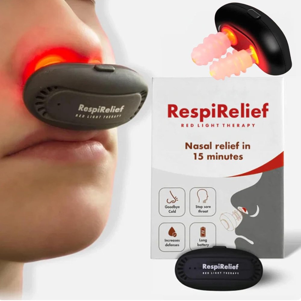 Red Light Therapy for Nose, RespiRelief Red Light Nasal Therapy Instrument, RespiRelief Red Light Nasal Therapy Device, Red Light Therapy for Nose (3 Pcs)
