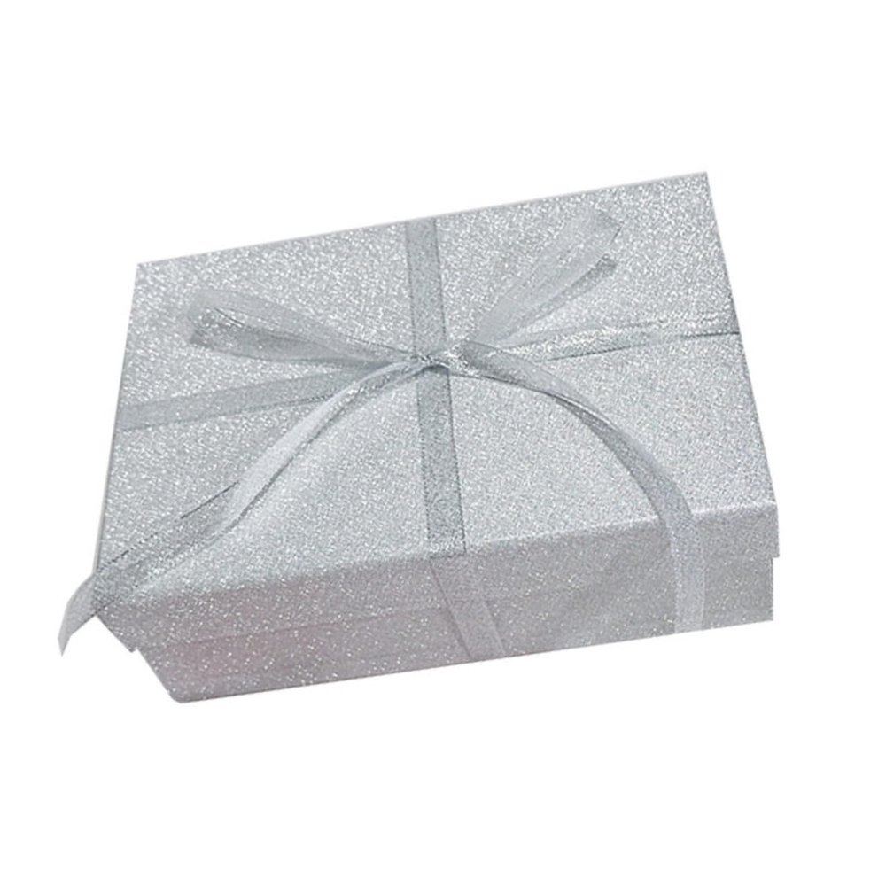 IWOWHERO 1Pc Christmas Box Paper Packaging Case for Cosmetics Black Paper Box with Bow Design Spacious Festival Wrapping for Perfume and Makeup
