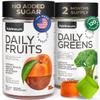 Super Greens + Super Fruits Gummies (Fruits/Greens Powder in Gummies Form) - 600mg Greens Blend + 600mg Fruits Blend for Immune Support, Sugar Free, Vegetarian, Non-GMO, 2-Pack (120 Gummies) view 1