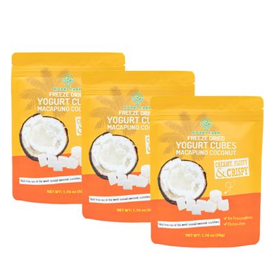NOKKI FARM Freeze-dried Macapuno Coconut Yogurt Melts 50g | No Artificial Colors | No preservatives | Non GMO | Kids Approved | Healthy | Portable On-The-Go