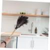 Beaupretty 1pc Ostrich Duster Handle Lightweight and Static Cleaning Tool for Home and Car Dust Removal for Furniture Electronics and High Reach Areas view 2
