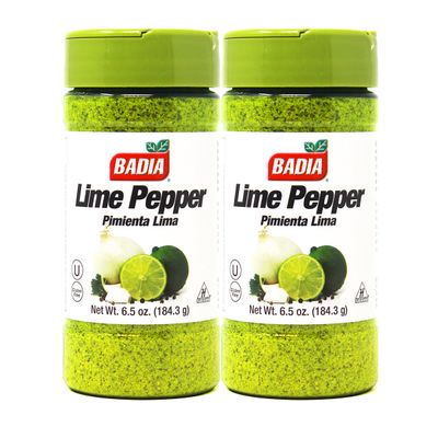 Badia Lime Pepper Seasoning, 6.5 oz - Palatize Pack of 2
