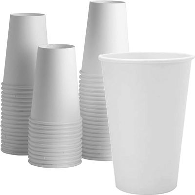 Basidi Basic White Paper Hot Cup, Case of 500 Count (20oz)