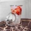 Basidi [100 Sets Clear Plastic Cups with Strawless Sip Lids for Iced Coffee, Tea, Juice | Plastic Cups and Sip Through Lids | Clear Plastic Disposable Party Cups (20oz Cups with Sip Lids) view 1