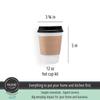 MULMEH New Disposable Paper Coffee Hot Cups, Black Travel Sip Lids and Insulated Holder Sleeves (100, 12 oz.) view 2
