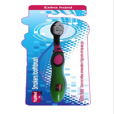 Top Med ETS Smokers Toothbrush Extra Hard (Green and Pink)