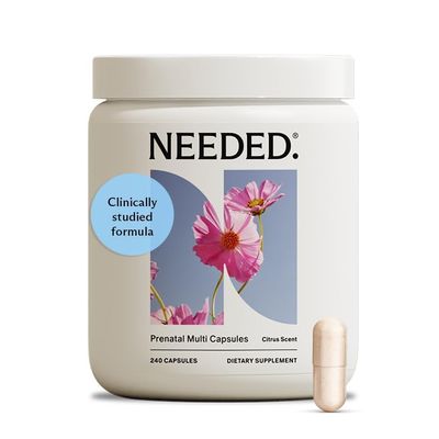 Needed. Prenatal Multivitamin with Citrus Scent Insert - Complete Prenatal Multi for Before, During, & After Pregnancy - 26 Optimal Nutrients Including Choline, Vitamin B, & Folate - 30 Day Supply