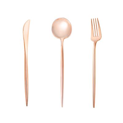 150PCS Rose Gold Plastic Silverware,Heavy Duty Disposable Utensils