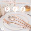 150PCS Rose Gold Plastic Silverware,Heavy Duty Disposable Utensils view 3